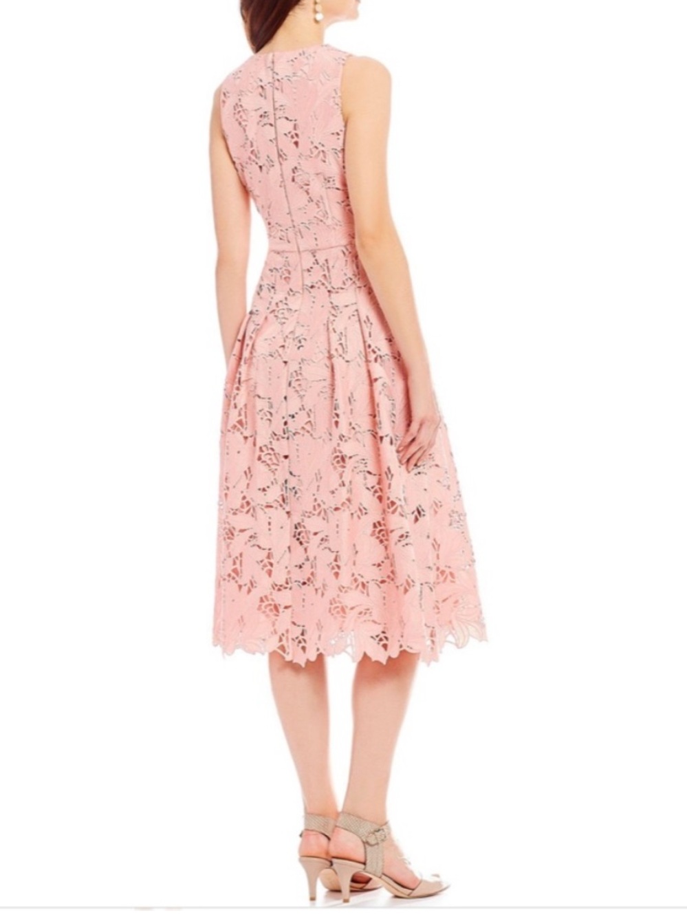 Antonio Melani Quinta Dress Pink Floral Lace Midi Dress NWT Size 2 - Picture 10 of 10